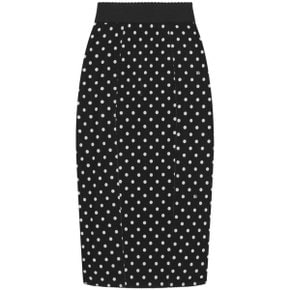 Midi skirt F4CWKT FSUBG HNZQW BLACK/WHITE