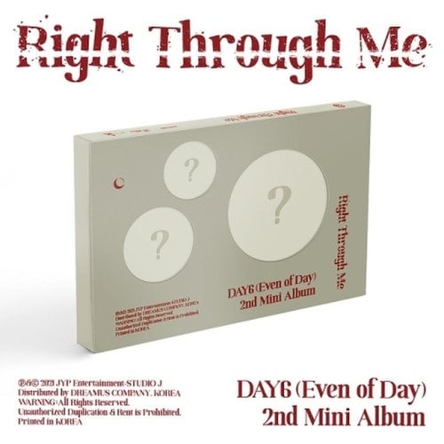 [포스터] 데이식스 (Even Of Day) - Right Through Me (2Nd 미니앨범) / Day6 (Even Of Day) - Right Through Me (2Nd Mini Album)  {07/06발매}