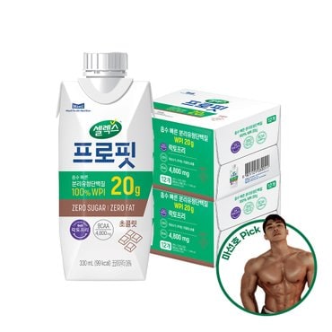 셀렉스 [본사직영] 프로핏 웨이프로틴 드링크 초콜릿 2박스 (330ML x 24입)