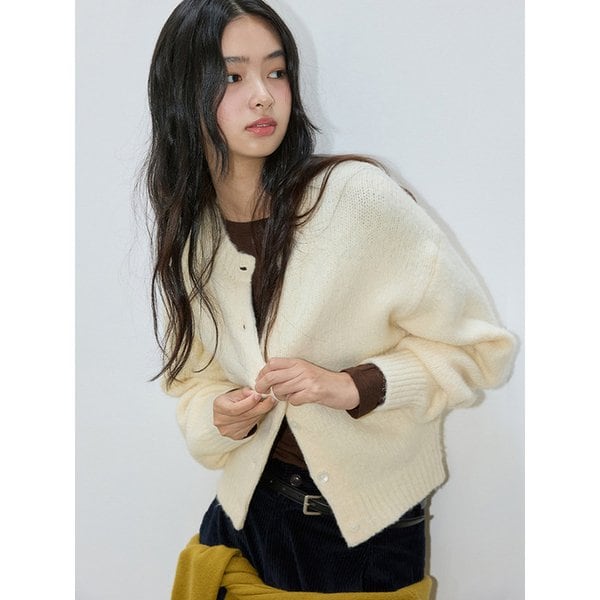 CLOUD WOOL KNIT CARDIGAN CREAM
