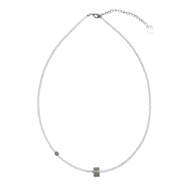wander wheel necklace(white)