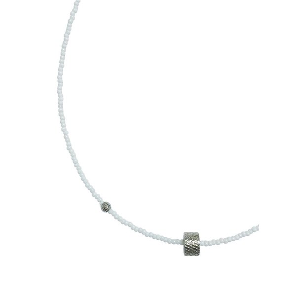 wander wheel necklace(white)