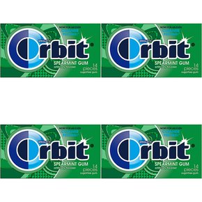 오르빗 스피어민트 츄잉 껌 14피스 4개 Orbit Gum Spearmint Chewing Gum