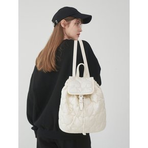 Heart Padding Backpack-Ivory