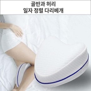 꿀잠 골반과 허리 일자정렬 메모리폼 다리베개 기능성베개 다리쿠션 레그필로우 수면자세교정