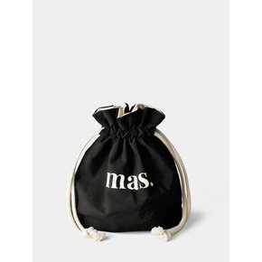 2 way string bag _ Black