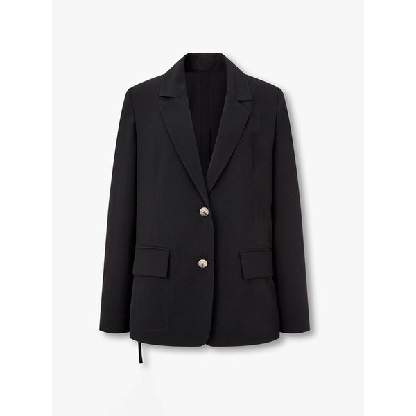 백 슬릿 싱글 블레스티드 자켓_블랙 7215210401