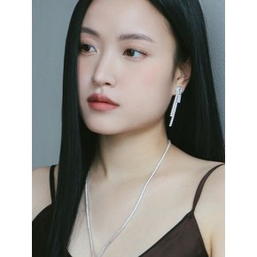ZIPPER SERIES 테니스 귀걸이 [LONG]