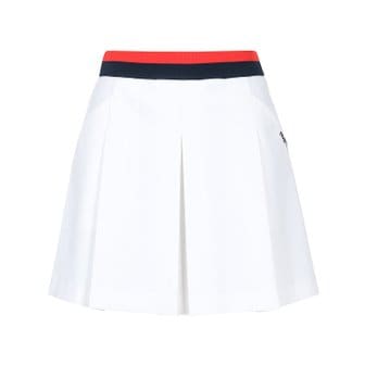MARTINE GOLF [정상가 338000원]여성 니트배색 플리츠 큐롯 화이트 (QW0ECU20631)