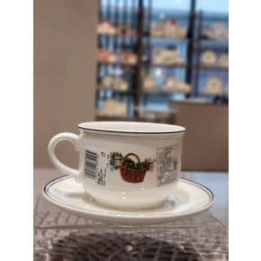 [파주점] 디자인나이프 블랙퍼스트잔+컵소서  1세트(2337-1240/1250)