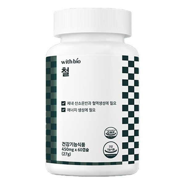 WITHBIO 철 60캡슐