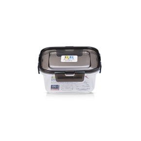 정사각 밀폐용기 냉장고정리 보관용기 반찬통 350ml (그레이)