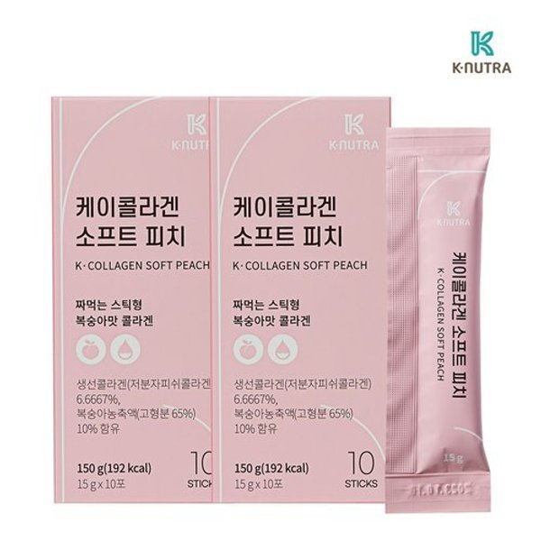 케이뉴트라 케이콜라겐 소프트피치 콜라겐 젤리 스틱 15g x 10포 2...
