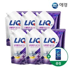 [애경] 리큐 얼룩제거 올인원 액체세제 리필 2.1Lx6개+겸용300g 증정 (일반 드럼 택1)