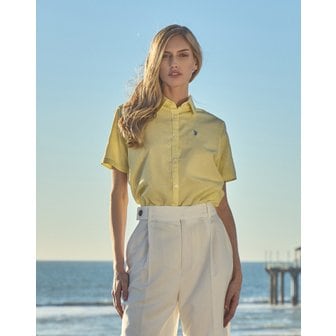 유에스폴로 [U.S. POLO ASSN.] 여성 여름 코튼 린넨 블렌디드 셔츠_L/YELLOW