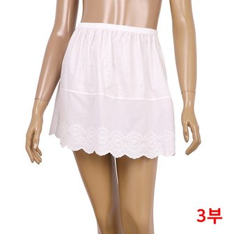 바풀 CN TN 아사면 3부 속치마 순면 반슬립 자수EDGE_P320375587