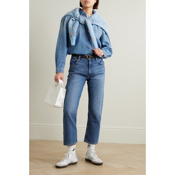 70s 크롭 하이라이즈 부츠컷 진 미드 데님 1647597333094255