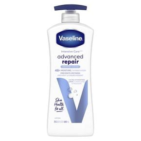 미국직구 Vaseline 바세린 인텐시브 케어 어드밴스드 리페어 바디 로션 무향 600ml