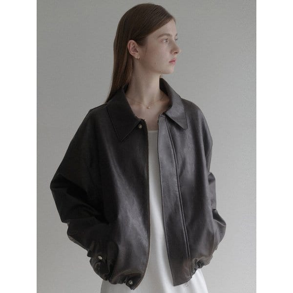 les kara leather jacket (brown)