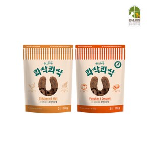 올리브 독 콰삭콰삭 치킨&오트 120g+ 펌킨&코코넛 120g