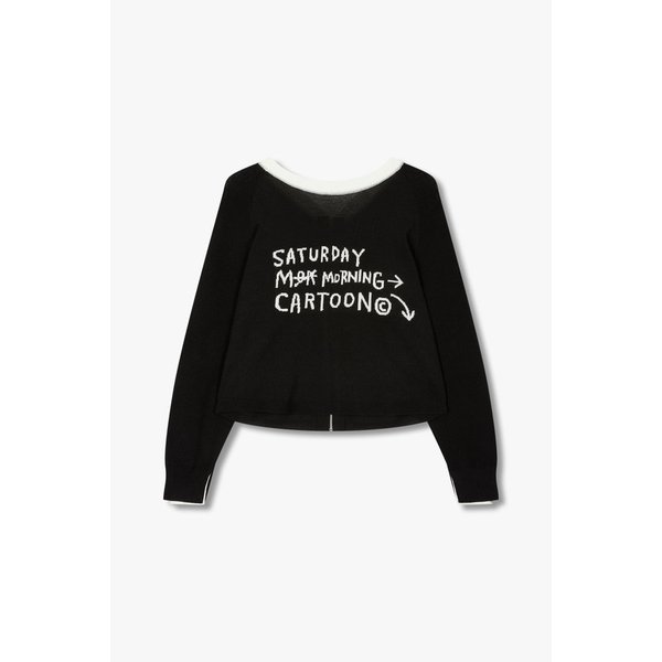 [BASQUIAT] 백집업 니트 가디건 71152503C3199