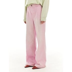 MAT STRAIGHT DENIM PANTS [PINK]