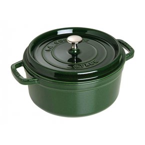 스토브 staub 냄비 양손 냄비 피코 코콧 라운드 24cm 바질 그린 1102485 40509-356-0 법랑 []