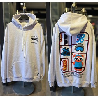 더블제이디 [시흥점] 부클 선글라스 하입베어 오버핏 후드티 (남여공용) /JGET30904LG