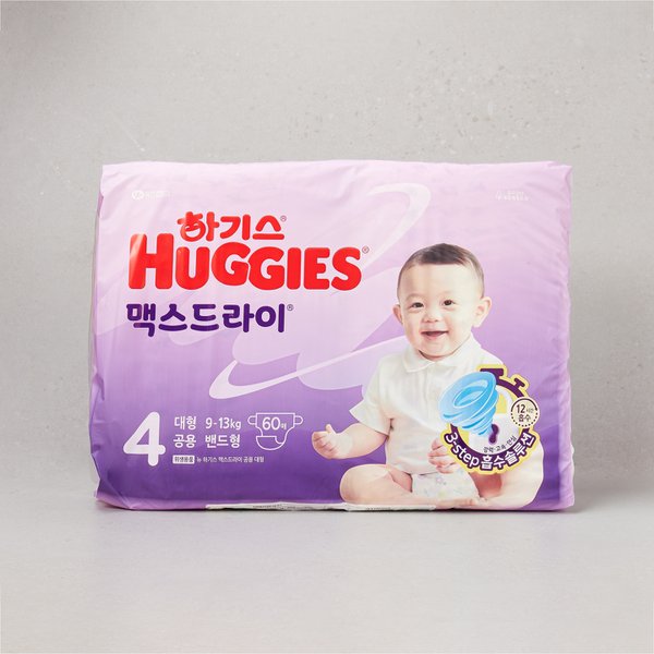 [NEW] 하기스 맥스드라이 밴드4 공용 대형 60매