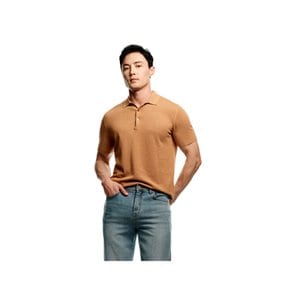 Polo Pique Short Sleeve Knit_Ocher