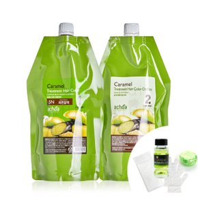 카라멜 염색 헤어칼라 400ml 새치커버 9GB(골드브라운)