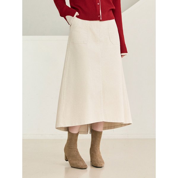 골덴 뒷밴딩 속기모 스판 롱 스커트