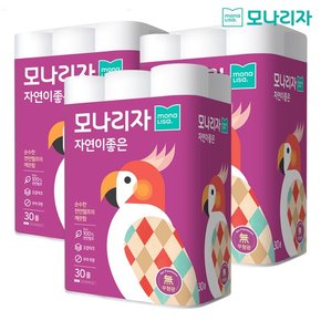 3겹 천연펄프 자연이좋은 화장지 30Mx30롤x3팩