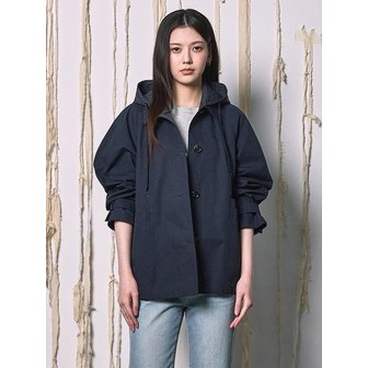 구호 플러스 Hooded Trench Coat  Dark Navy (KE6230M02R)