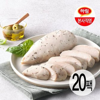 하림 T하림 냉장 수비드 닭가슴살 바질올리브 100g 20팩