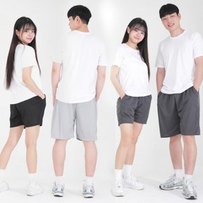 반바지 쿨바지 아이스 메쉬 밴딩 스판 남성 여성 여름