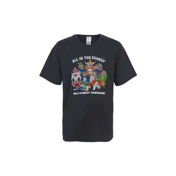 26SS 와일드 동키 반팔 티셔츠 FAMILY TSHIRT BLACK DOM