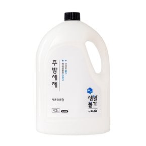 생활물가 주방세제 대용량 과일세척 레몬민트향 4.2L