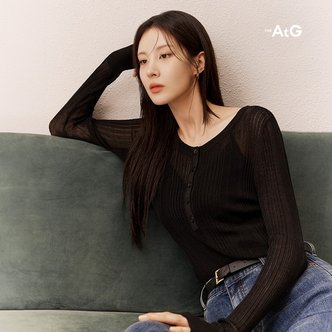 더엣지 [The AtG] 더엣지 24FW 시스루 헨리넥 니트 3종