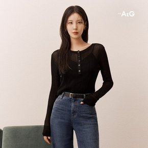 [The AtG] 더엣지 24FW 시스루 헨리넥 니트 3종