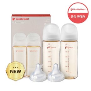 모유실감 3세대 PPSU 젖병 베이직 트윈팩 330ml+젖꼭지(2입)