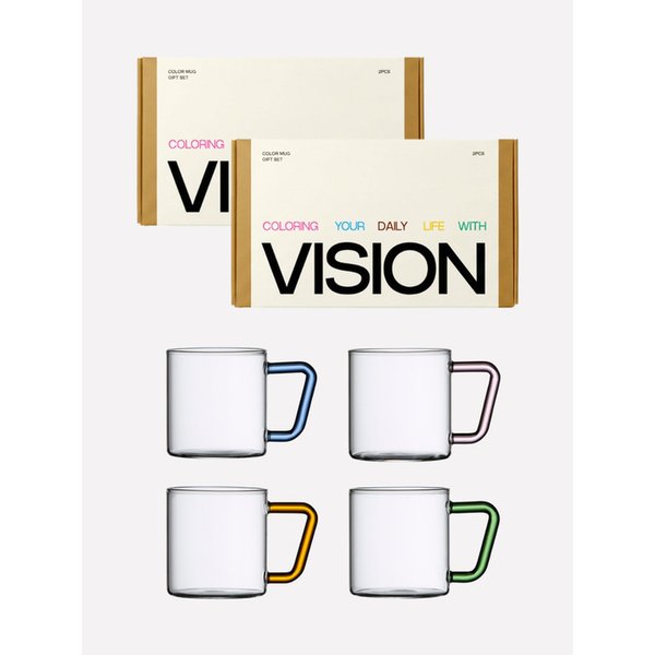 컬러머그컵DW 400ml 선물세트(4P)