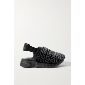 Marshmallow Leather-trimmed Logo-print Shearling Clogs 블랙