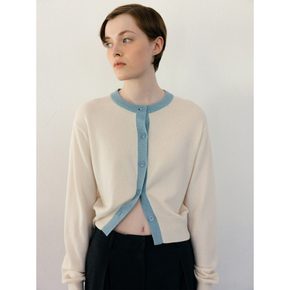 [Premium] Cashmere Linepoint Cardigan  Ivory (WE395AC440)