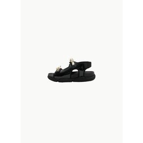 세실리에반센 24PF CECILIE BAHNSEN VALERIA SANDAL IN BLACK/YELLOW