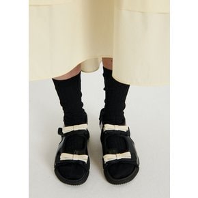 세실리에반센 24PF CECILIE BAHNSEN VALERIA SANDAL IN BLACK/YELLOW