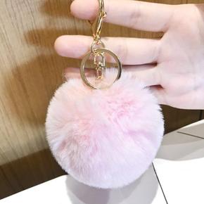 더망고플래닛 가방장식 핸드백장식 악세사리 인조퍼 방울키링