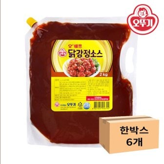 오뚜기 오쉐프 닭강정소스(팩) 2kg x 6개 1박스