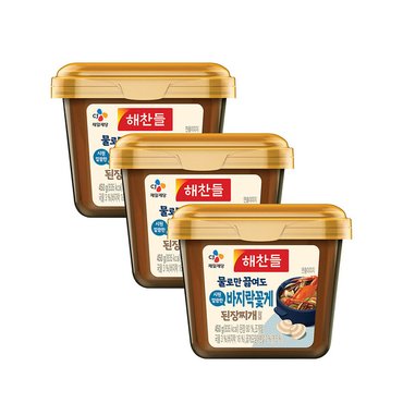  CJ 해찬들 그대로 바지락 꽃게 된장찌개 양념 450g x 3개