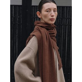 Wrap Knit Scarf_Brown